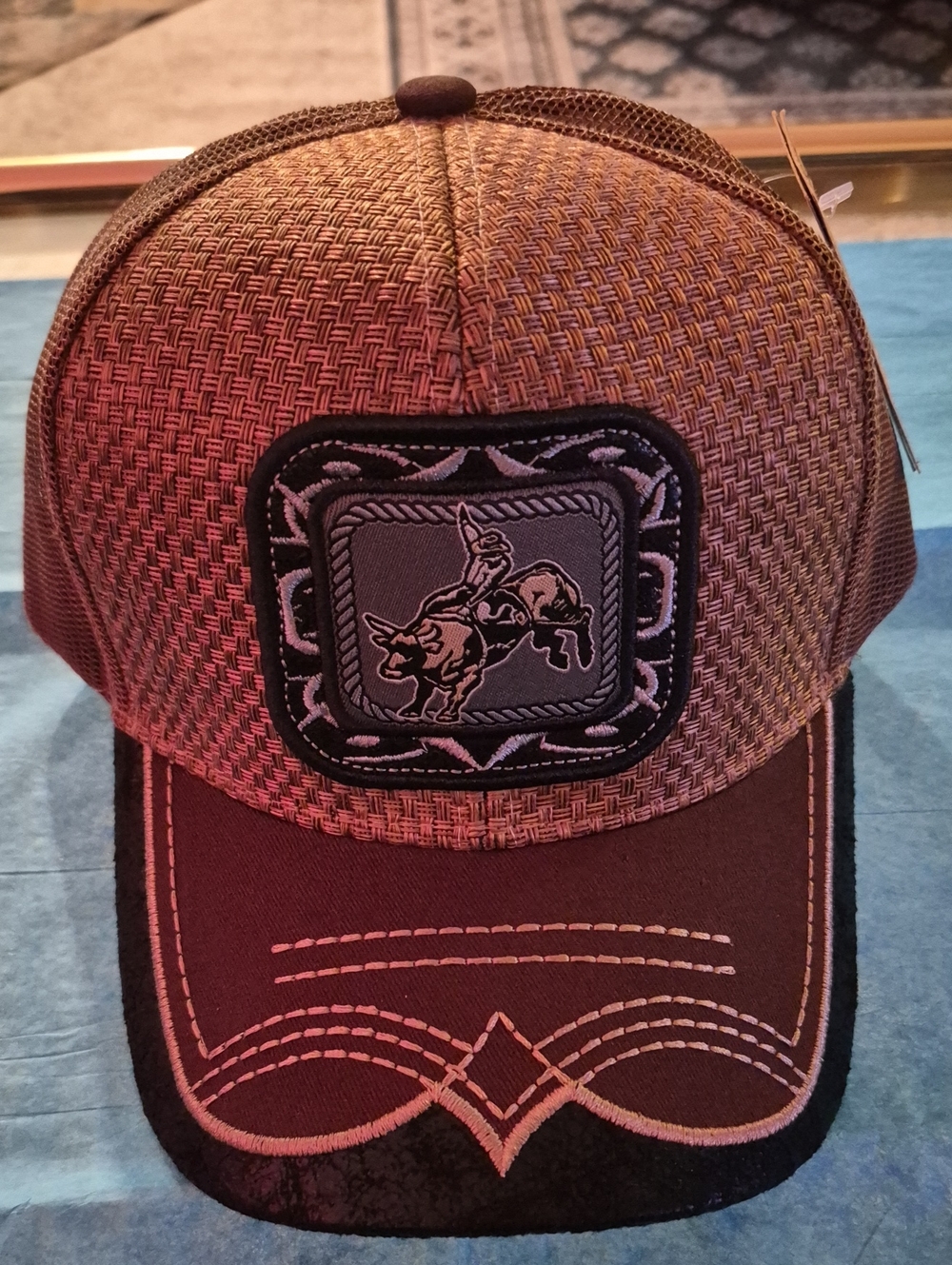 Dakine Brown Woven Trucker Cap with Rodeo Patch